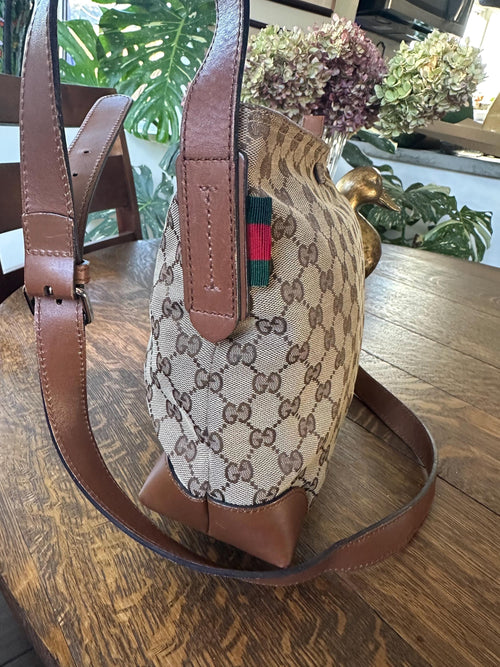 Gucci GG Supreme Monogram Abbey Crossbody Bag