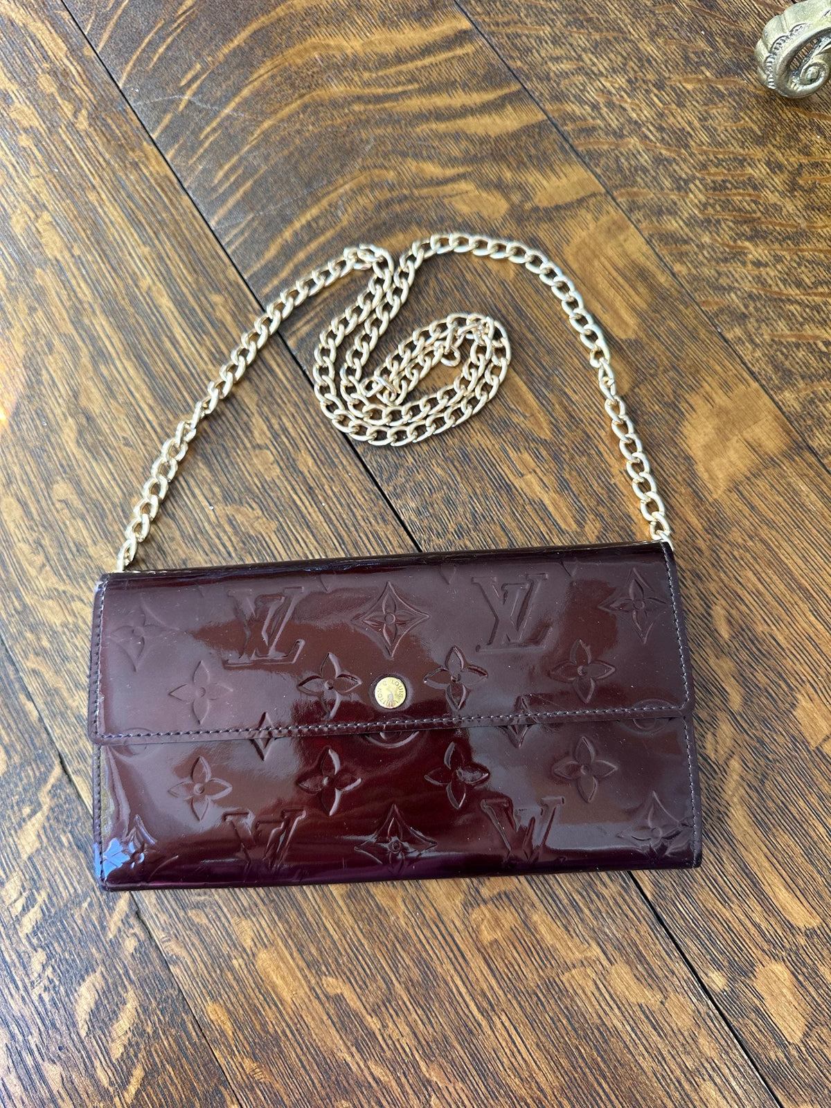 Louis Vuitton Amarante Vernis Wallet with Box and Dust Bag Gift Set