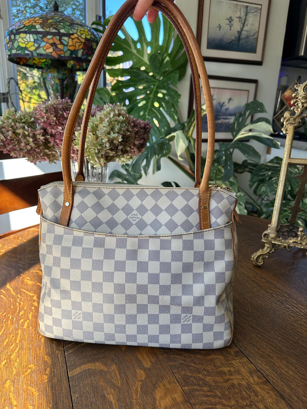 Louis Vuitton Damier Azur Tote Bag with Dust Bag