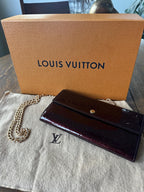 Louis Vuitton Amarante Vernis Wallet with Box and Dust Bag Gift Set